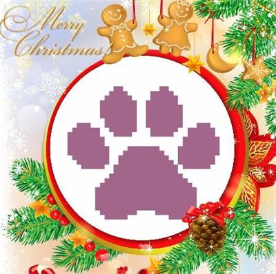(image for) Pawprint Christmas Ornament